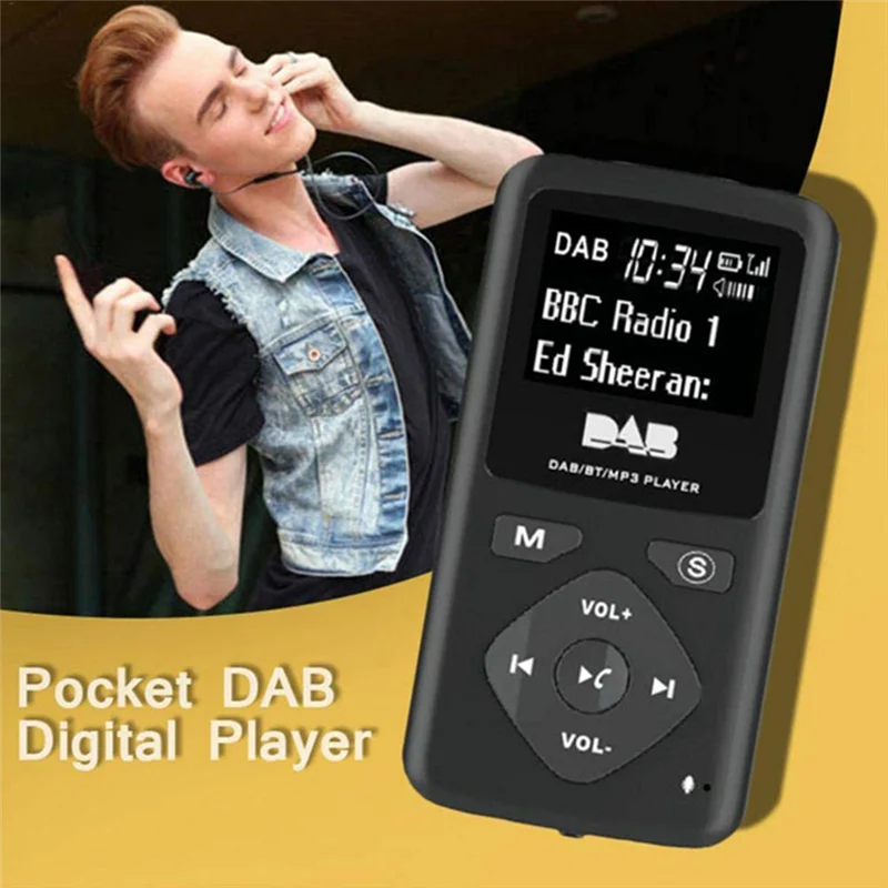 Портативное FM/DAB цифровое Bluetooth-радио Персональный карманный FM-мини-радио MP3-плеер