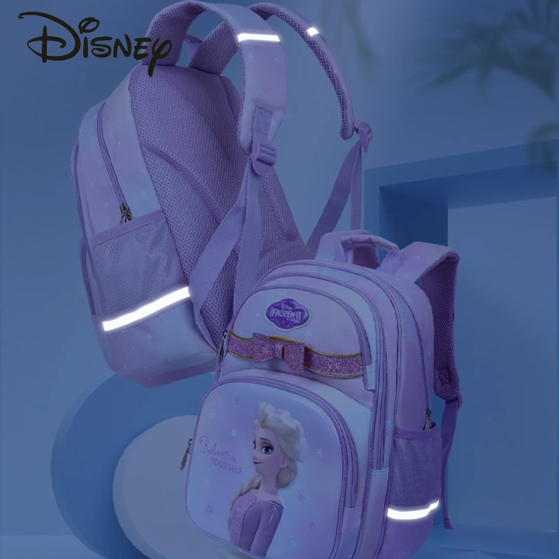 Disney's New School Girls' Backpack Fashion High Quality Large Capacity Student Backpack Cartoon Lightweight Women's Backpack
