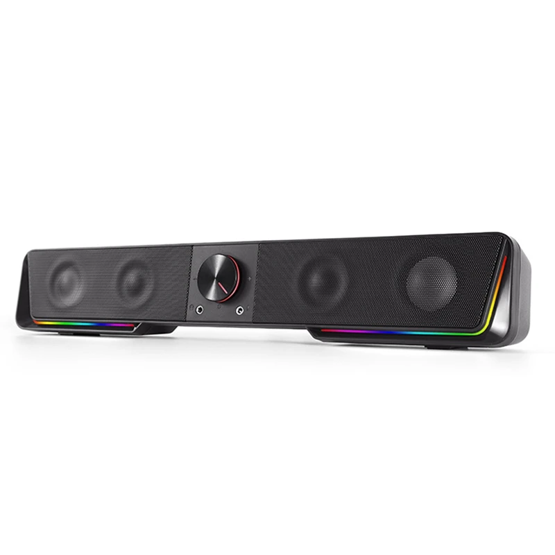

Computer Speakers Wireless Bluetooth 5.0 Desktop Speaker RGB Lighting Soundbar For Laptop Desktop Computer Subwoofer