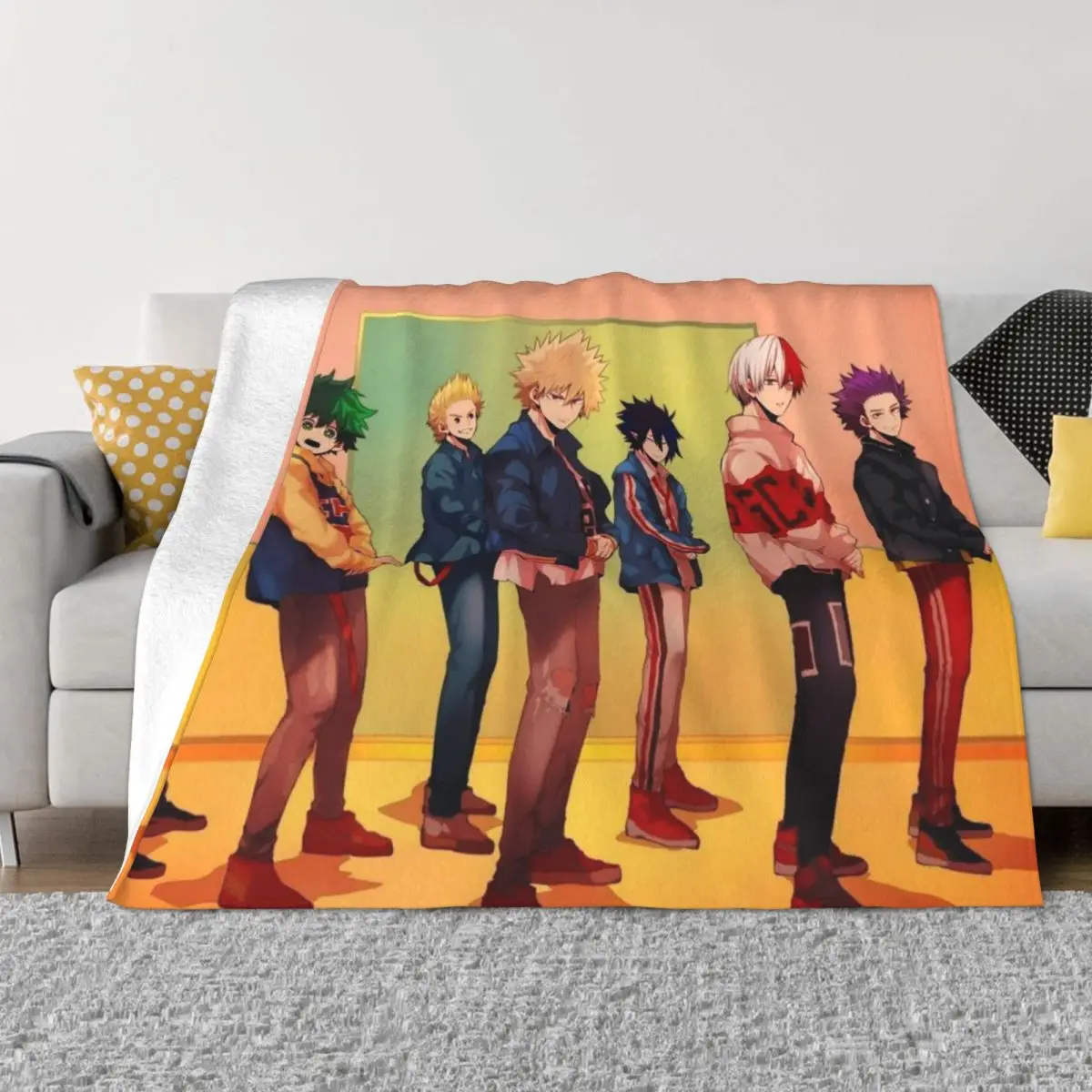 

Молодежное фланелевое одеяло My Hero дна крови, модное удобное мягкое флисовое покрывало