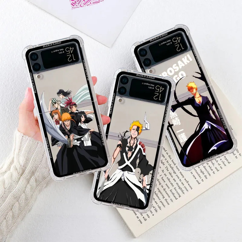

Bleach Kurosaki Ichigo Airbag Case for Samsung Galaxy Z Flip4 Flip3 Z Flip 4 3 5G zflip z flip3 flip4 Silicone Funda Phone Cover