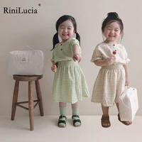 rinilucia kids dress new plaid kids dresses for girls casual dress children clothes girls dress casual wear vestido infantil