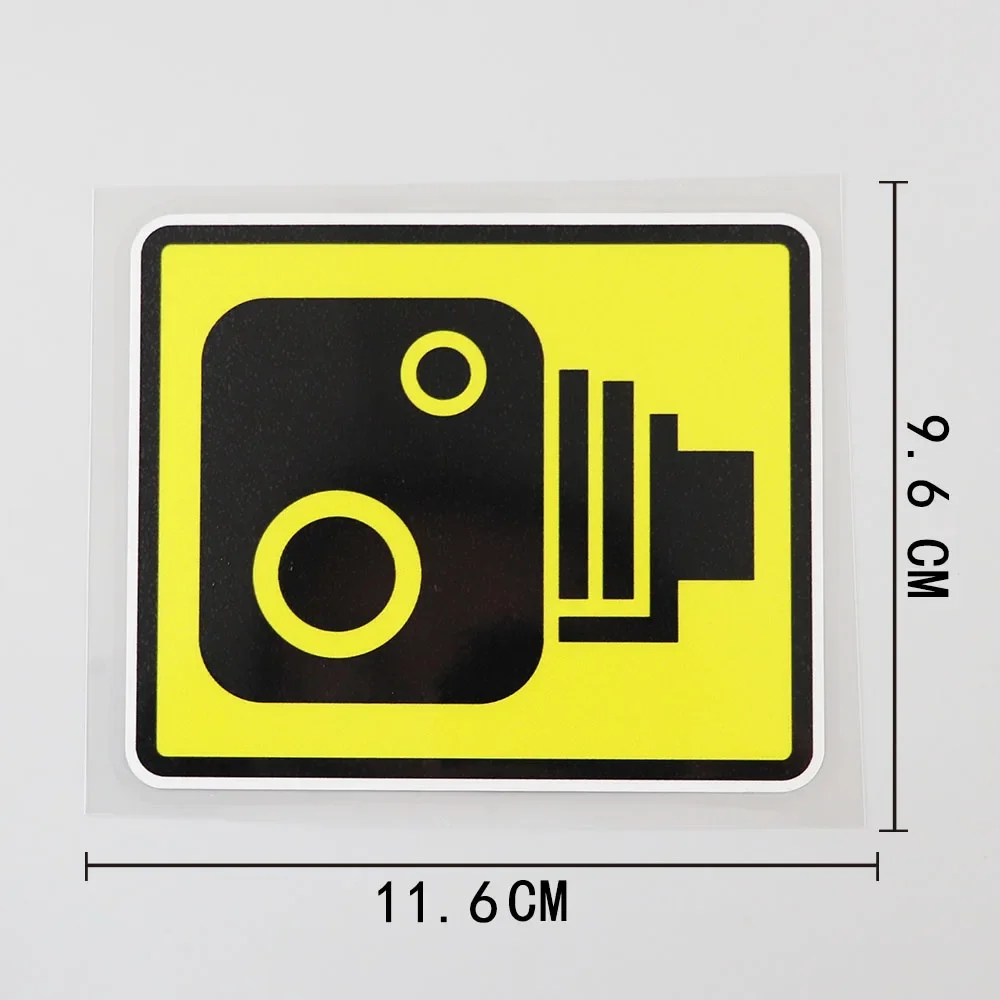Скоростная камера желтая наклейка с предупреждением о дорожном движении ПВХ