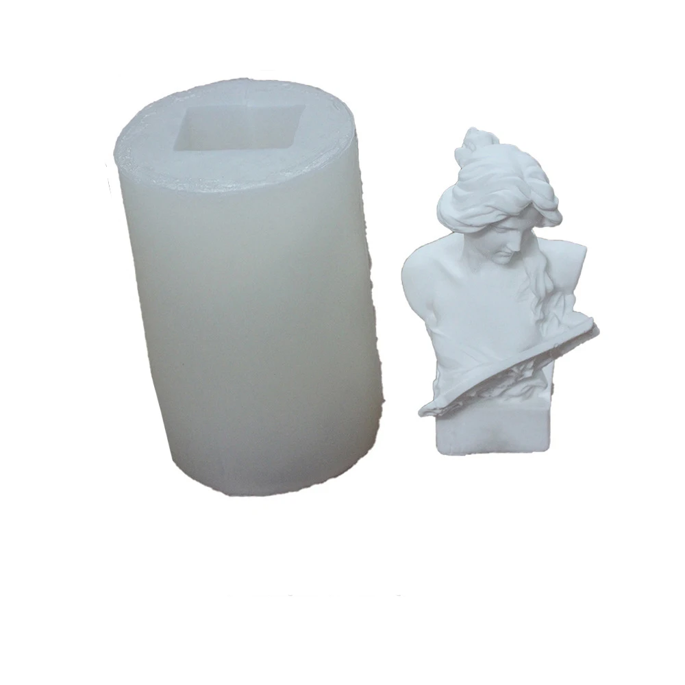 

Diy Greek Roman Mythology Venus Goddess Scented Candle Mold Plaster Sculpture Wax Home Indoor Desktop Decor 3D Silicone Mould