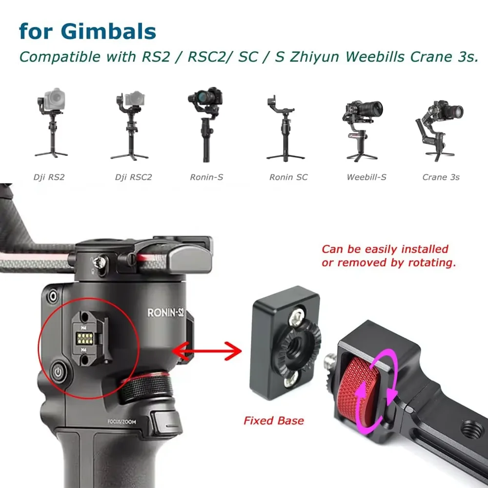 Фото Кронштейн-удлинитель для стабилизаторов DJI Ronin S, SC, RS2, RSC2, RS3, RS4 и Zhiyun WEEBILL, крепление для монитора/дисплея №3