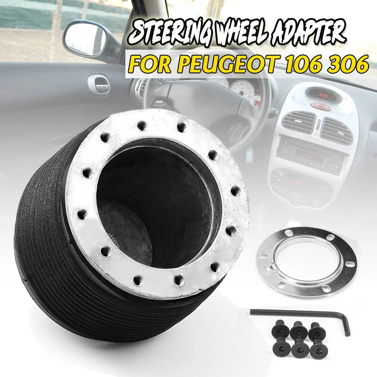 

Steering Wheel Hub Quick Release Adapter Boss Kit for Peugeot 106 for Peugeot 306 for Citroen Saxo for Citroen AX 90 91 97 98