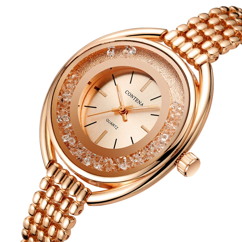 

SMVPContena Luxury Women Watches Rose Gold Ladies Bracelet Watches Reloj Mujer 2020 Creative Quartz Watches For Women