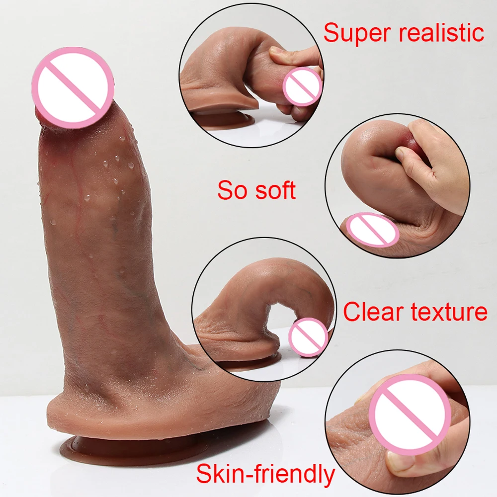 Супер реалистичный большой фаллоимитатор имитация реального человека страпон