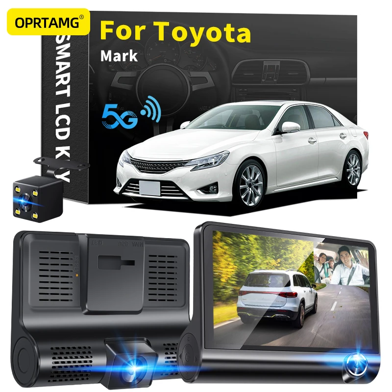 

OPRTAMG Dash Cam 540C6 Car DVR 3 Cameras Lens 4.0 Inch 1080P dashcam For Toyota Mark 1994 1995 1996-2018 2019 2020 2021 2022