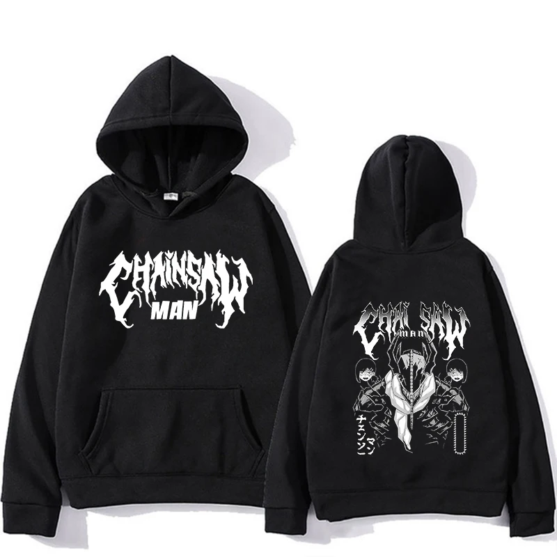 

Japanese Anime Chainsaw Man Pochita Hoodies Sweatshirts Manga Cartoon Graphic Streetwear Long Sleeve Gothic Mens Pullovers