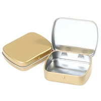 a good looking gold clamshell mini tin box satchel boy tin box candy packing box compact storage box portable