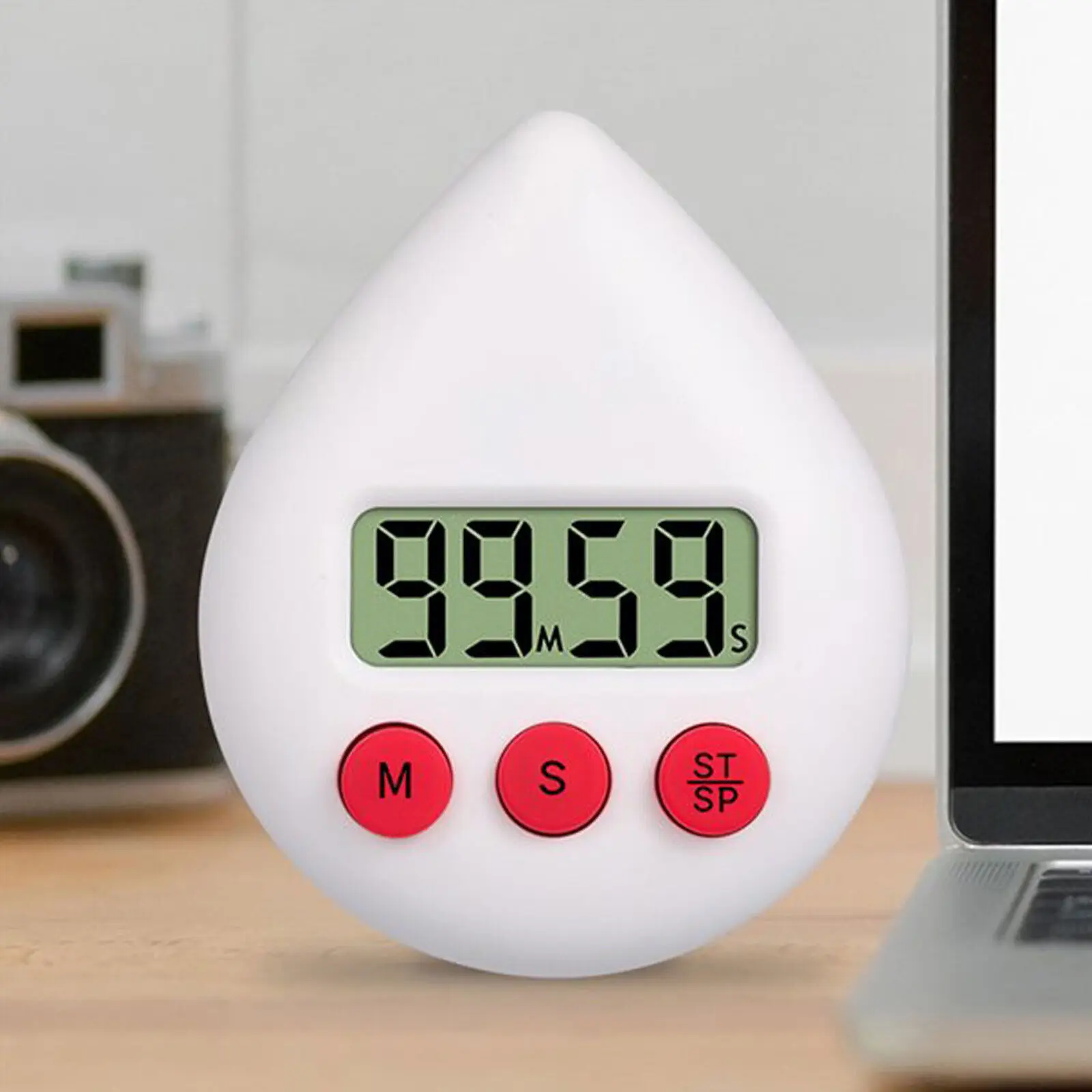 

2022 Creative Cute Drop Shape Timing Timer Three Color Waterproof Energy Saver Digital Timer With Suction Cup Reading Lab Supply