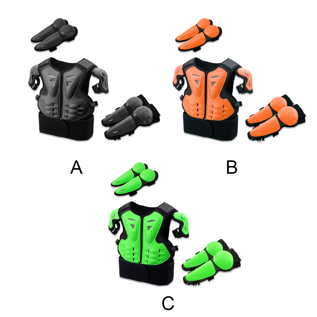 

Full Body Armors Motocross Protective Gear Suit Guard Waistcoat Dirt Bike Chest Spine Elbow Pad Protector for Black