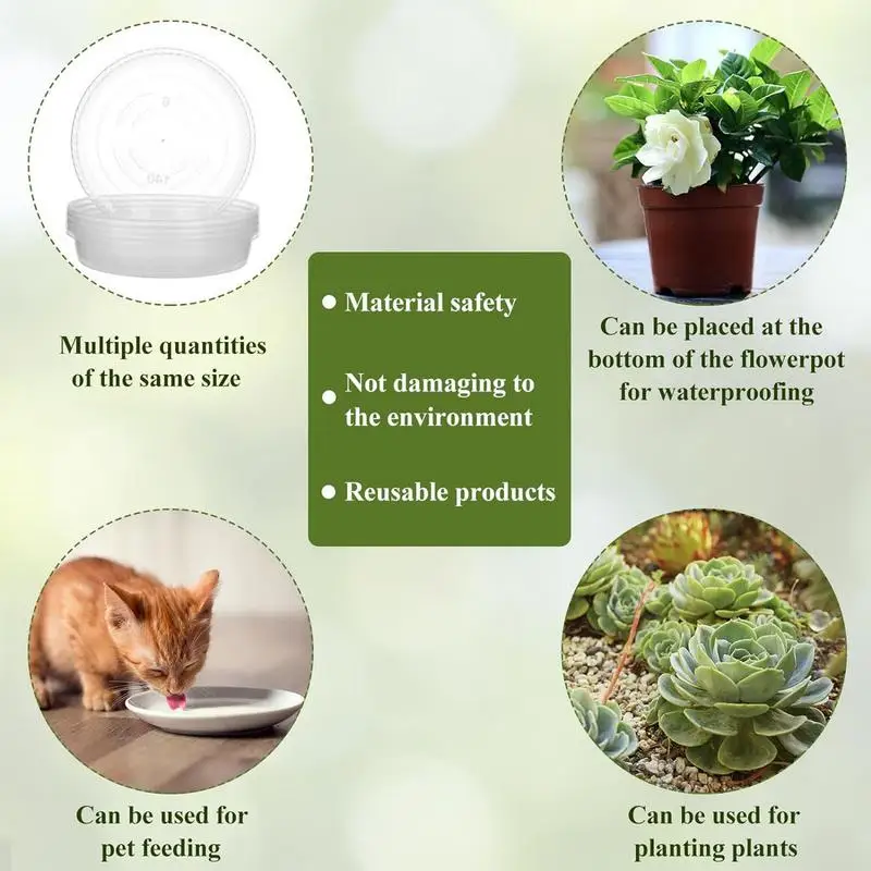 Поднос пластиковый для садовых растений круглый цветочный горшок 30 шт.