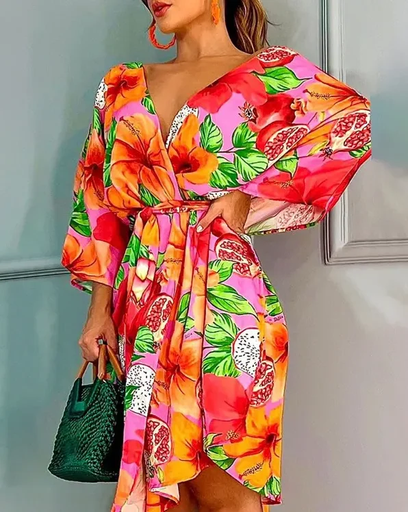 

Женское платье, сексуальное, платье с открытой спиной и цветочным принтом