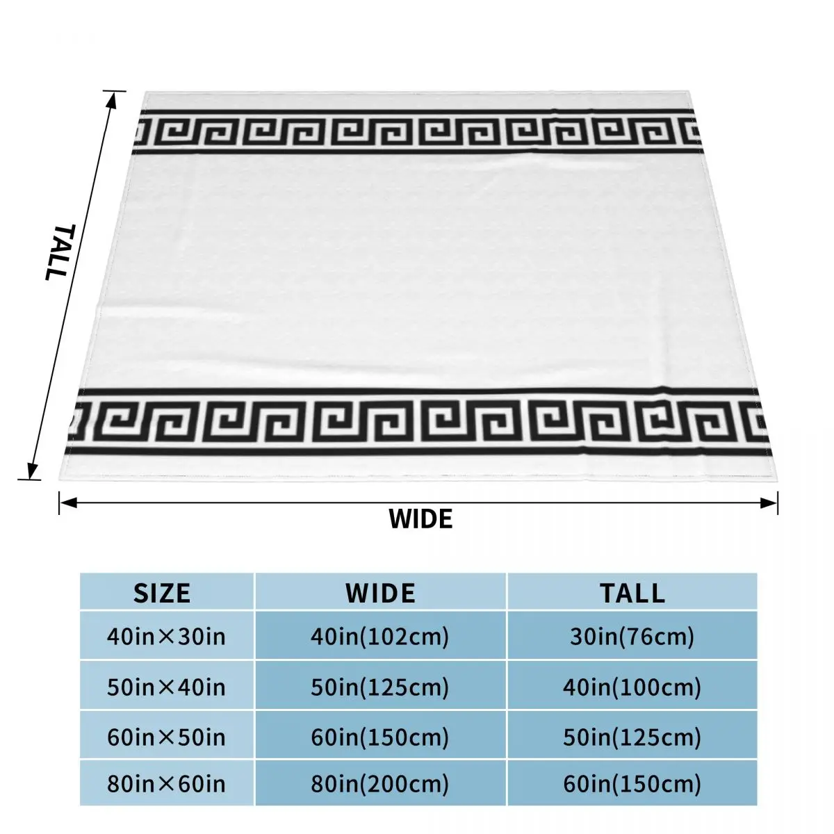 Ультрамягкое Флисовое одеяло с геометрическим узором в греческом стиле
