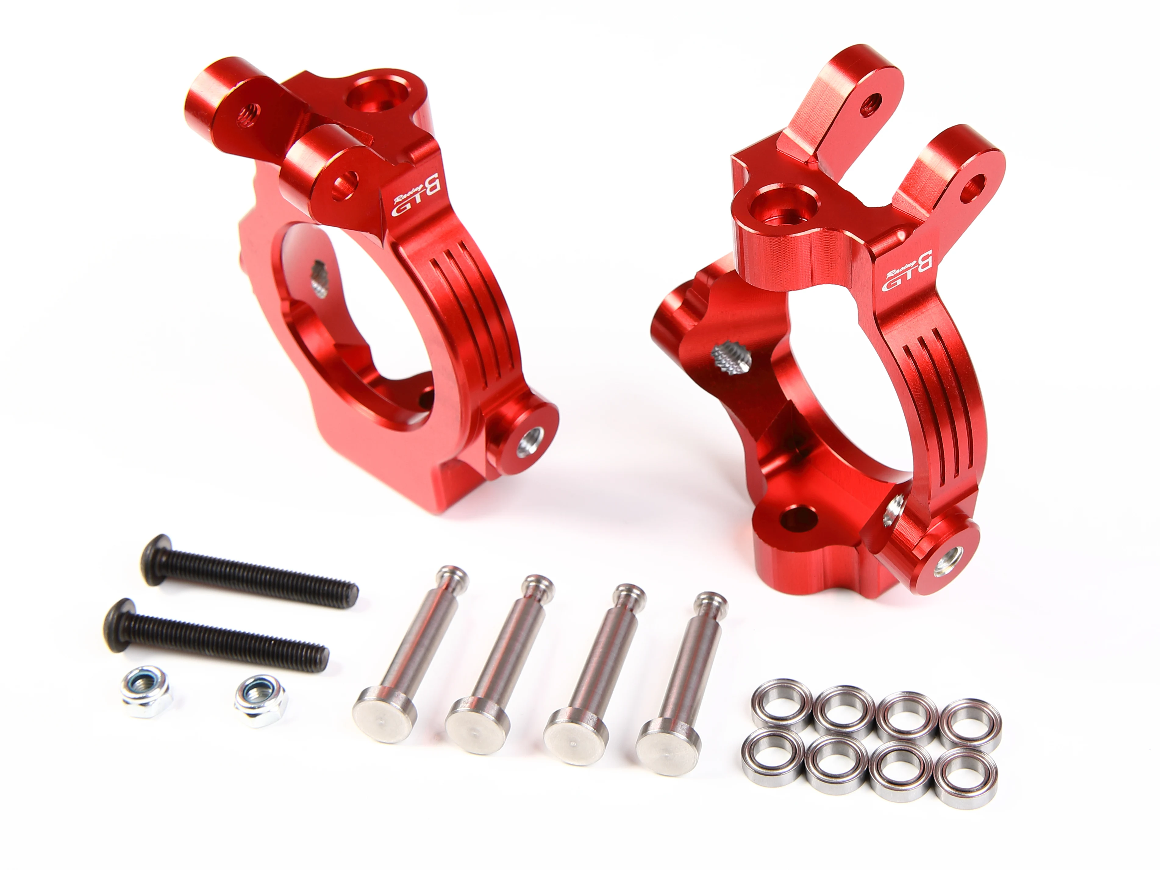 

GTB CNC Aluminum Front C Hub Castor Block w/ 4 Bearing and Stainless Steel Pins for Losi 5ive T Upgrade Parts