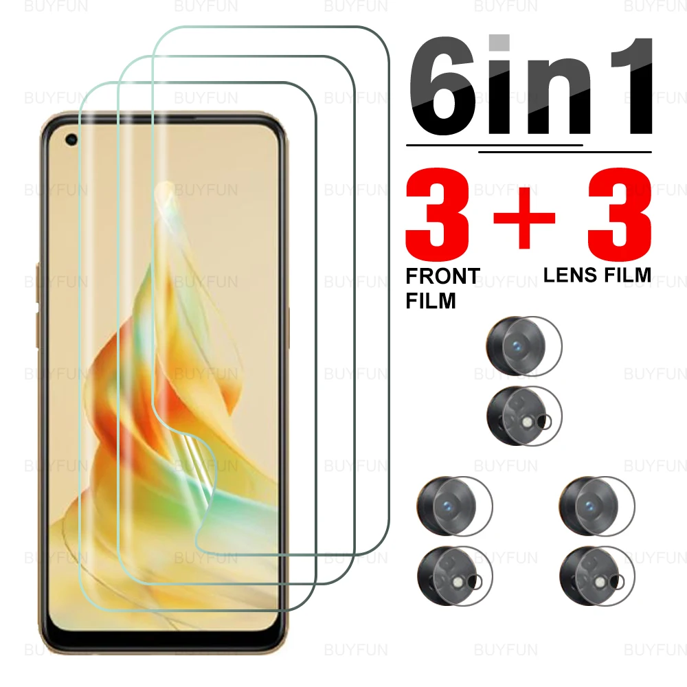 

6 в 1, Гидрогелевая Защитная пленка для объектива Oppo Reno8 T Orro Appo Reno8 Pro Plus Reno8T