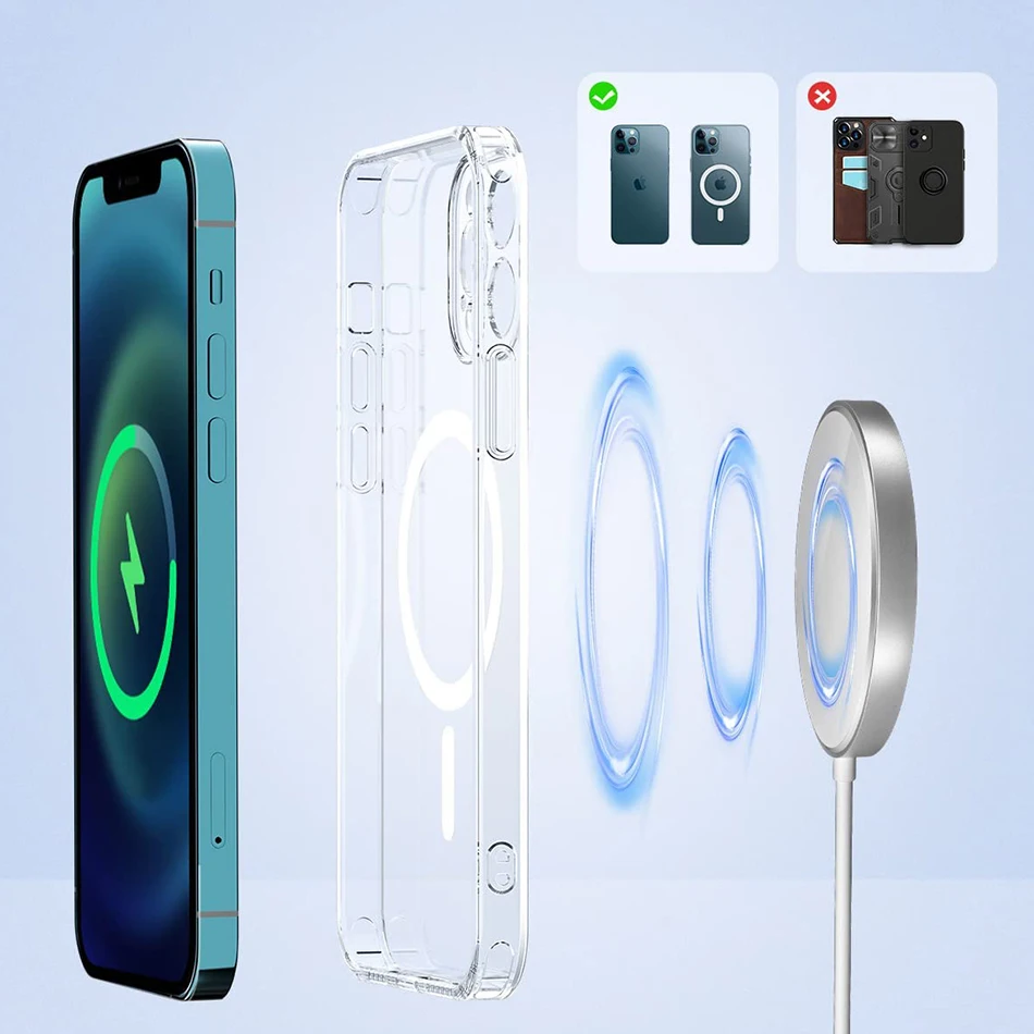 Беспроводное зарядное устройство Magsafe 30 Вт для IPhone 13ProMax 13 13Pro 13mini PD Qi Магнитная