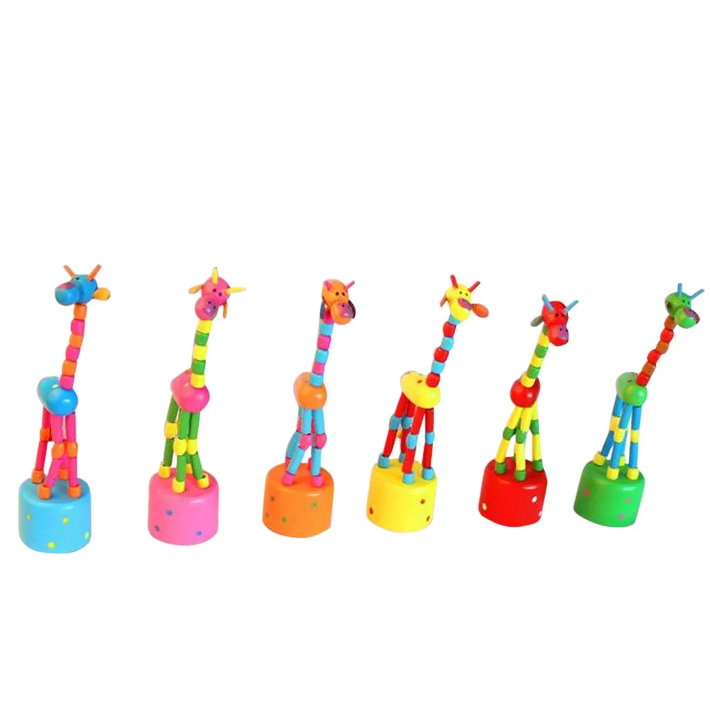 

Kids Intelligence Toy Dancing Stand Rocking Wooden Toy