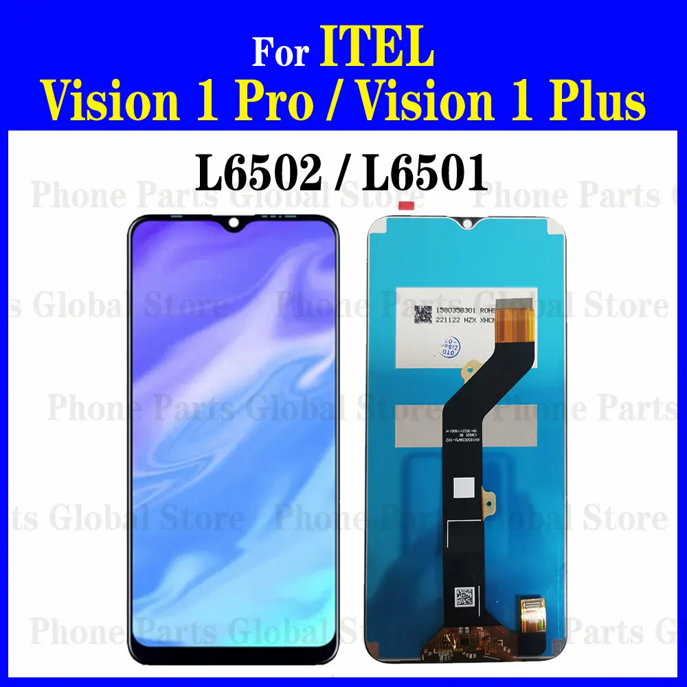 ЖК-дисплей 6,6 дюйма для ITEL VISION 1 Pro L6502 Vision 1 Plus L6501, сенсорная панель, дигитайзер, датчик в сборе, запасная часть