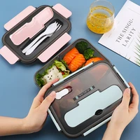 lunch box kitchen work student outdoor activities travel microwave heating food container plastic bento box storage snacks boxes