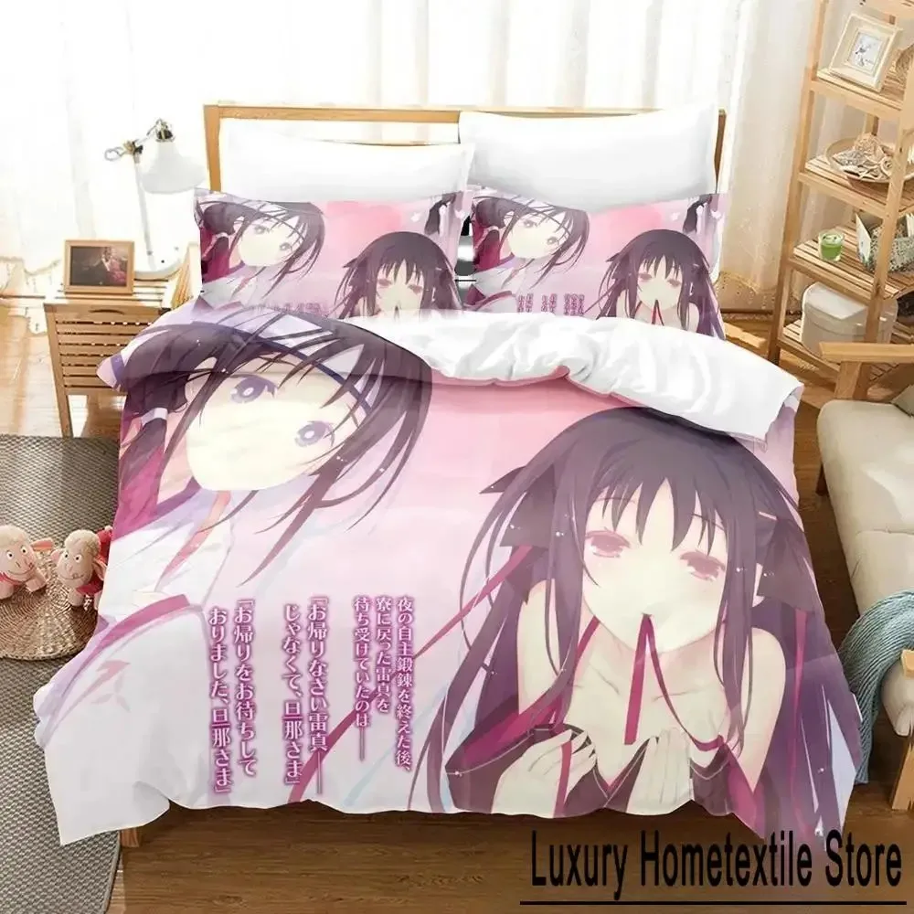 3D Anime Unbreakable Machine-Doll Bedding Set Duvet Cover Bed Quilt Pillowcase Comforter king Queen Size Boys Adult