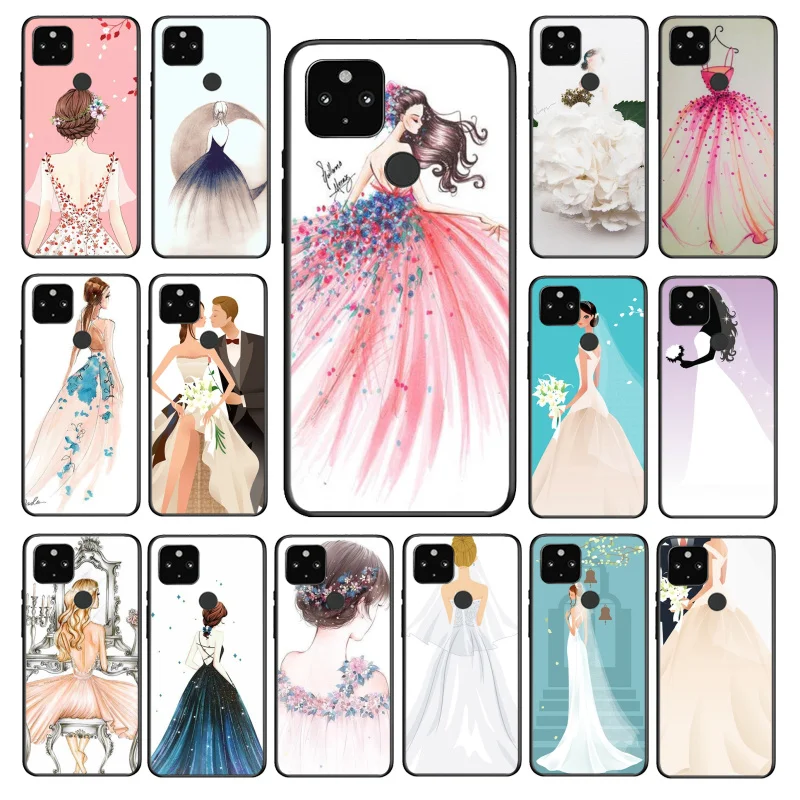 

Wedding Dress Girl Phone Case for Google Pixel 7 Pro 6A 6 Pro 5A 4A 3A Pixel 4 XL Pixel 5 6 4 3 XL 3A XL