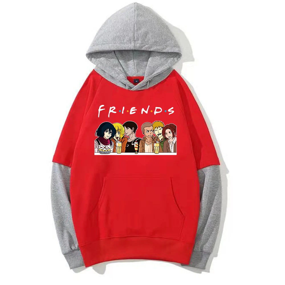 2022 Hot Anime Attack On Titan Friends Printed Funny Streetswear Sweatshirts Tops Unisex images - 6