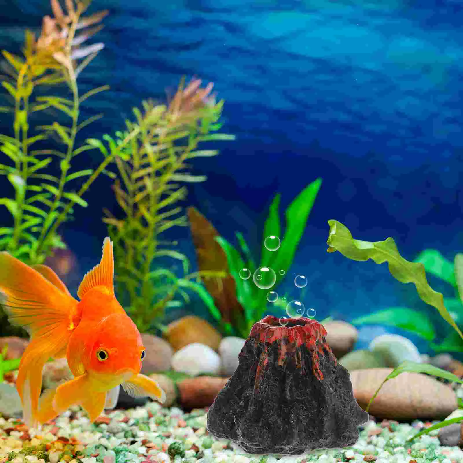 

Decor Volcano Volcanic Tank Fish Aquarium Artificial Decorations Decoration Bubbler Underwater Resin Fake Sculpture Mini Statue