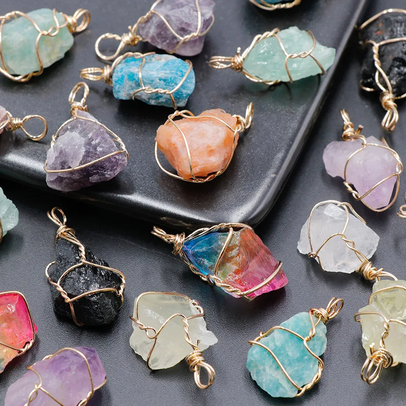 Натуральный Полудрагоценный камень 20-30 мм аксессуары для ожерелий браслетов