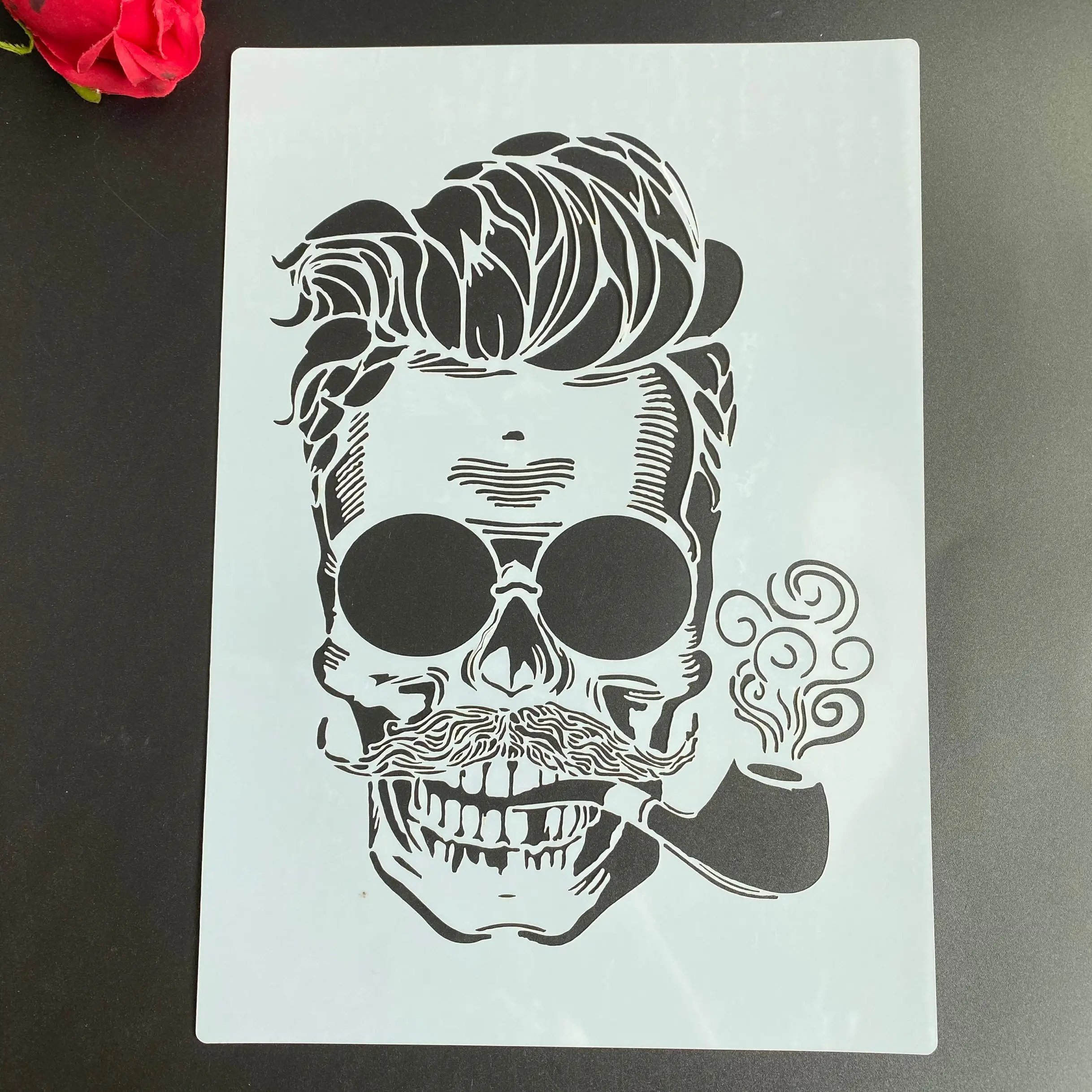 

A4 29 *21cm DIY Stencils wall Painting Scrapbook Coloring Embossing Album Decorative Paper Card Template wall handsome guy