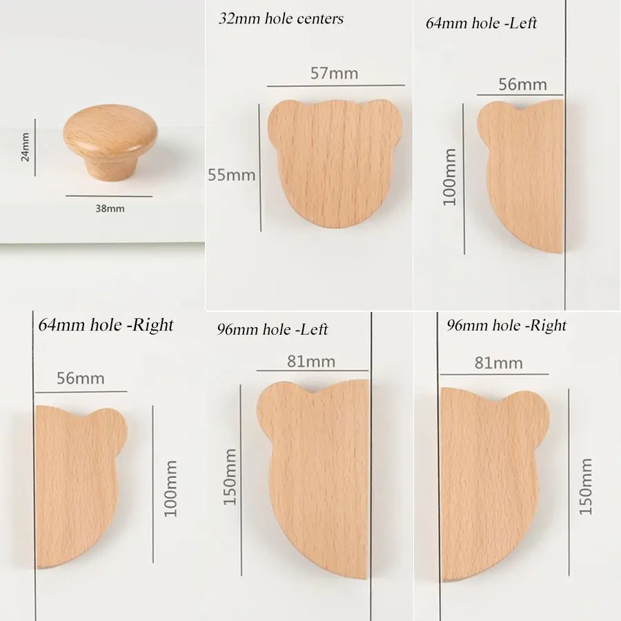 

Деревянные ручки для шкафа Бук Розовый/Бревно