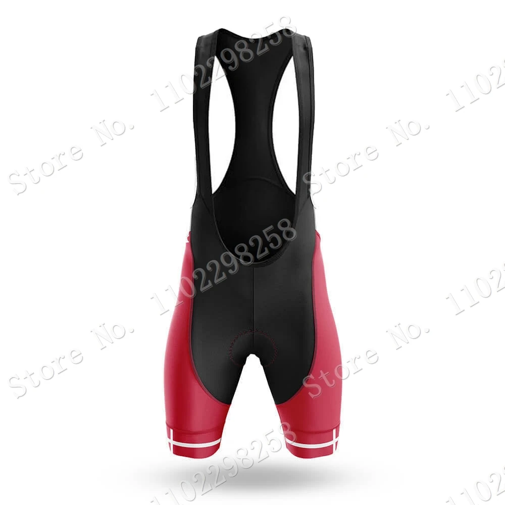 Красный Джерси для велоспорта национальной сборной Дании 2023 комплект датской