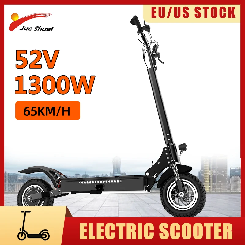 

52V Powerful Electric Scooter Max Speed 40MPH E Scooters Range 43Miles Scooter Electric Load Capacity 330LBS Big Pneumatic Tire