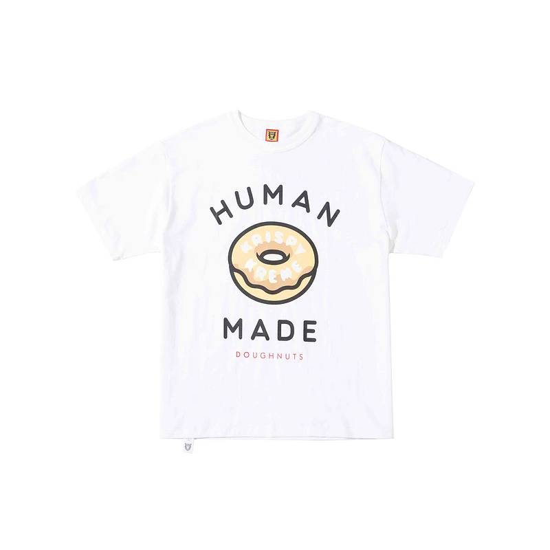 

2023, сделанная человеком футболка с коротким рукавом и надписью с принтом "пончик", хлопковая японская футболка с круглым вырезом для мужчин и женщин, футболки в стиле Харадзюку