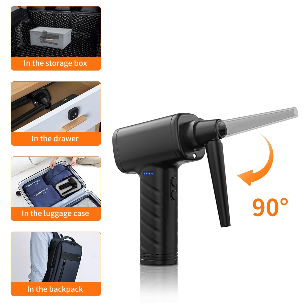 Аккумуляторная электрическая воздуходувка AD19 6000 мАч 3 режима