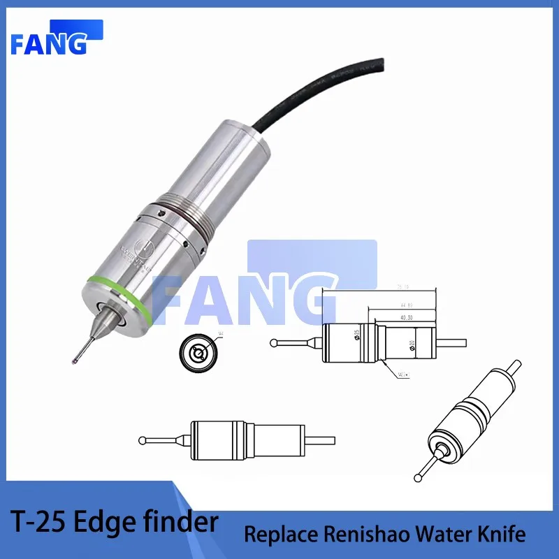 Enlarge CNC contact T-25 edge finder probe CNC machine tool wired probe detection sensor automatic edge finder Renishao water jet