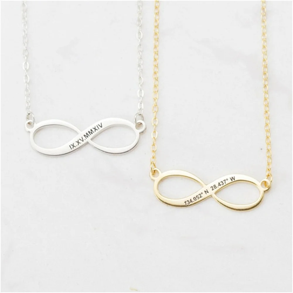 Mobius Ladies Custom Necklace Personality Custom Stainless Steel Women's Necklace Monogram Engraved Custom Gift