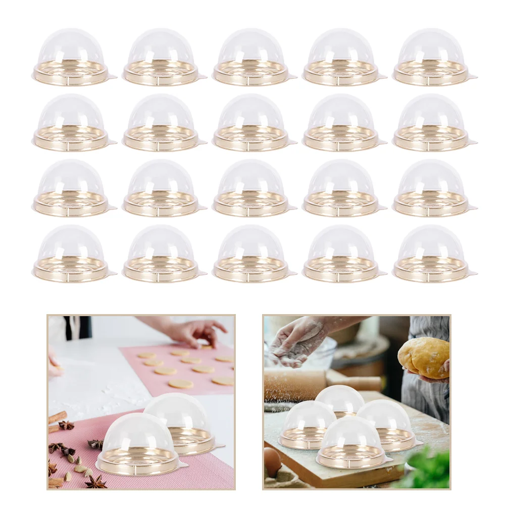 

100pcs moon cake packing containers plastic dome boxes clear dome boxes durable dome boxes for Office Store