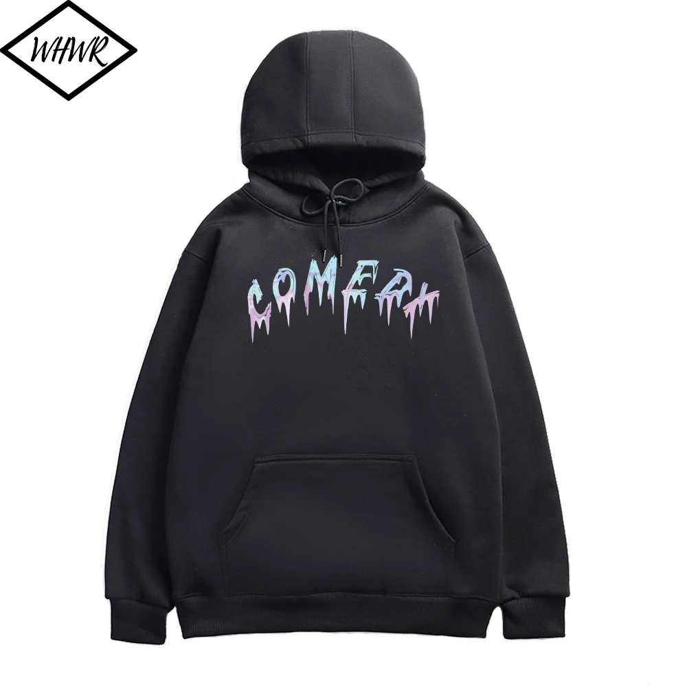 

WHWR Creative Letter Print Hooded for Men Hip Hop Simple Sweatshirt Pullover Harajuku Hoodie Pocket Streetwear Men's Clothing