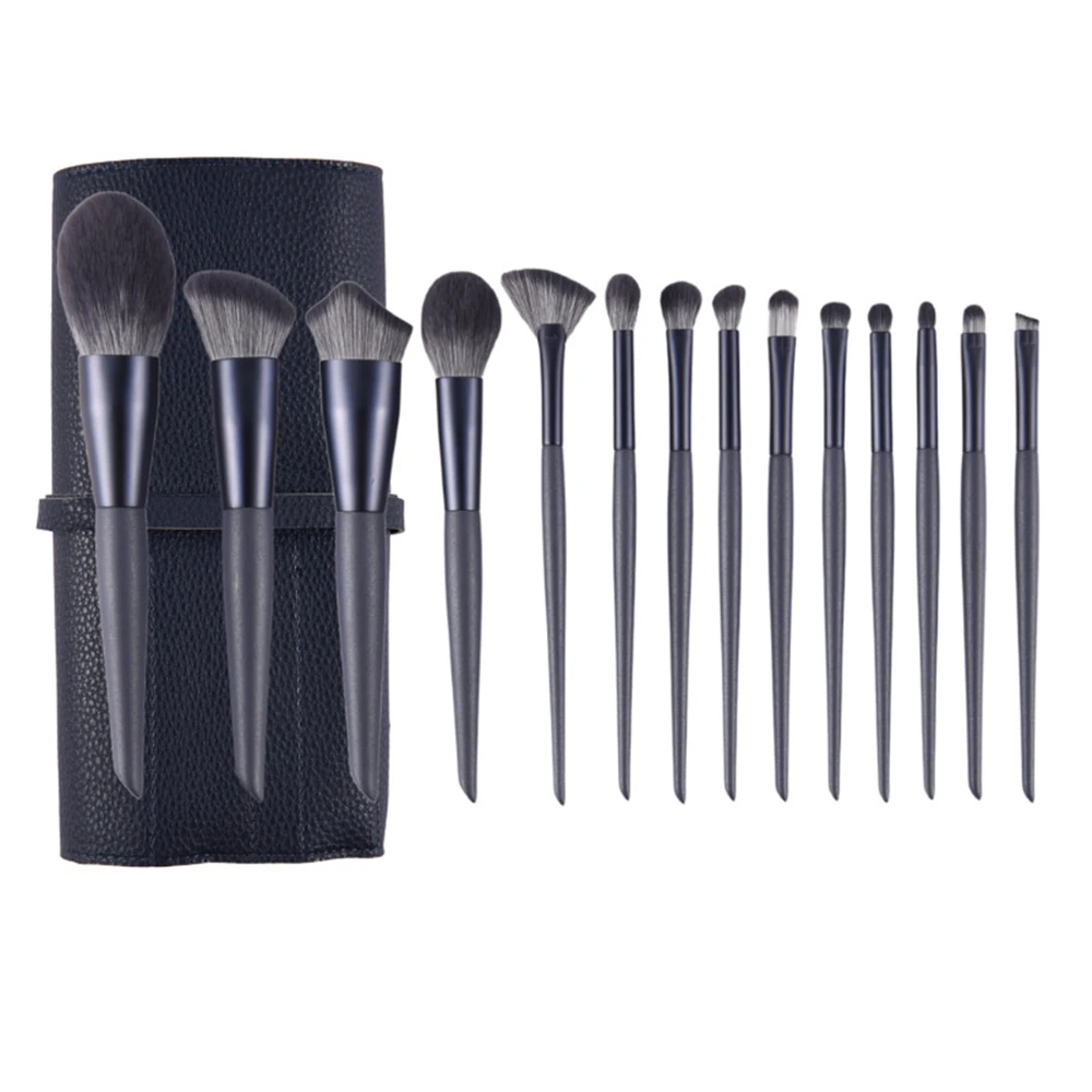 UEE Pro MakeUp Brush Set Grey-Blue Brochas Maquillaje Synthetic-Hair Cosmetic Powder Foundation Blush Lipsticks 14pcs Brushes
