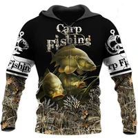 animal carp fishing 3d all over printed men hoodie harajuku fashion sweatshirt unisex casual jacket pullover