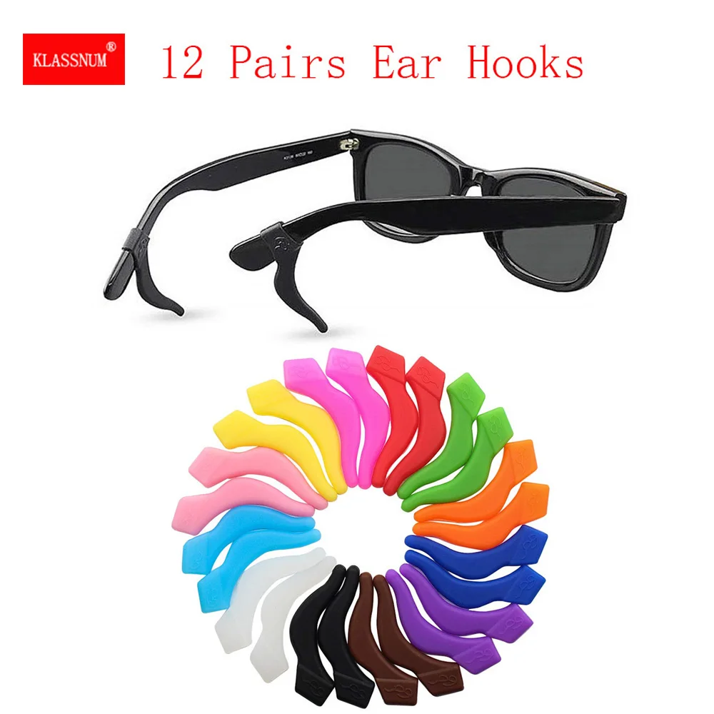 12 Pairs Anti Slip Ear Hooks For Kids And Adults Round Grips Eyeglasses Sports Temple Tips Soft Silicone Ear Hook Free Shipping