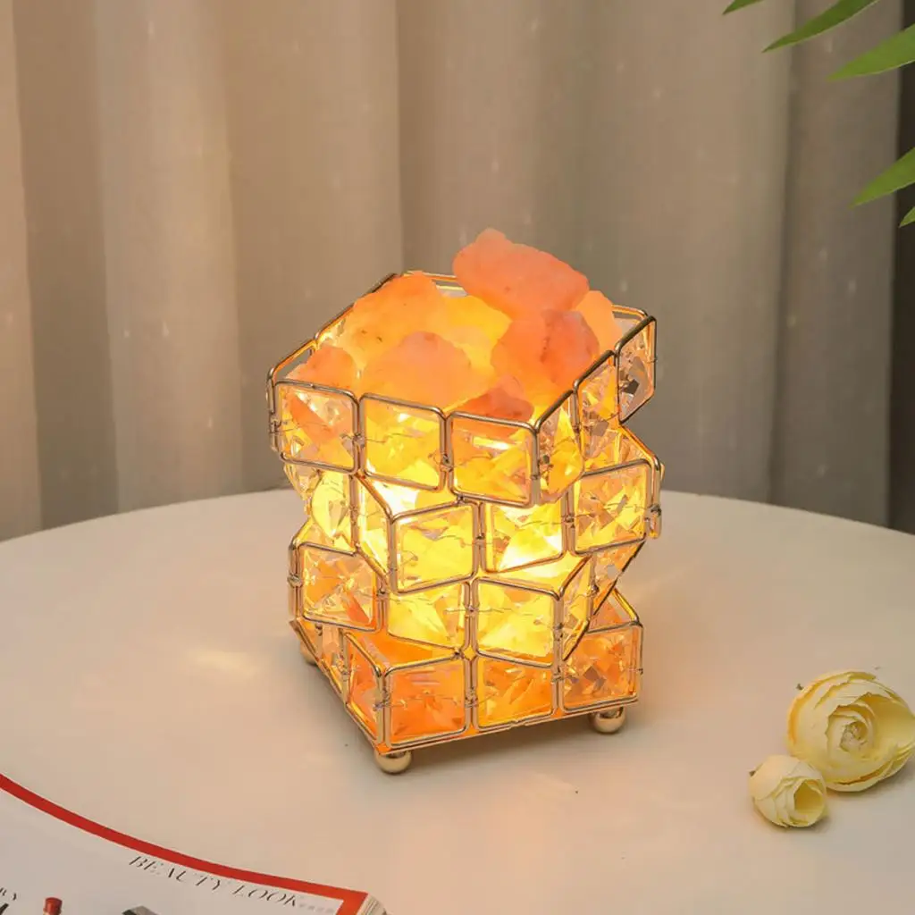 

Natural Crystal Salt Lamp for or Lounge Bedroom Decoration ,Relaxing Lights Warm,