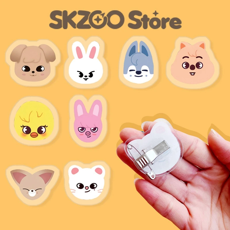 

Wholesale Kpop Stray Kids Badges New Skzoo Acrylic Brooch Pin Badges For Clothes Bags Backpack Decoration Fans Gifts Collection