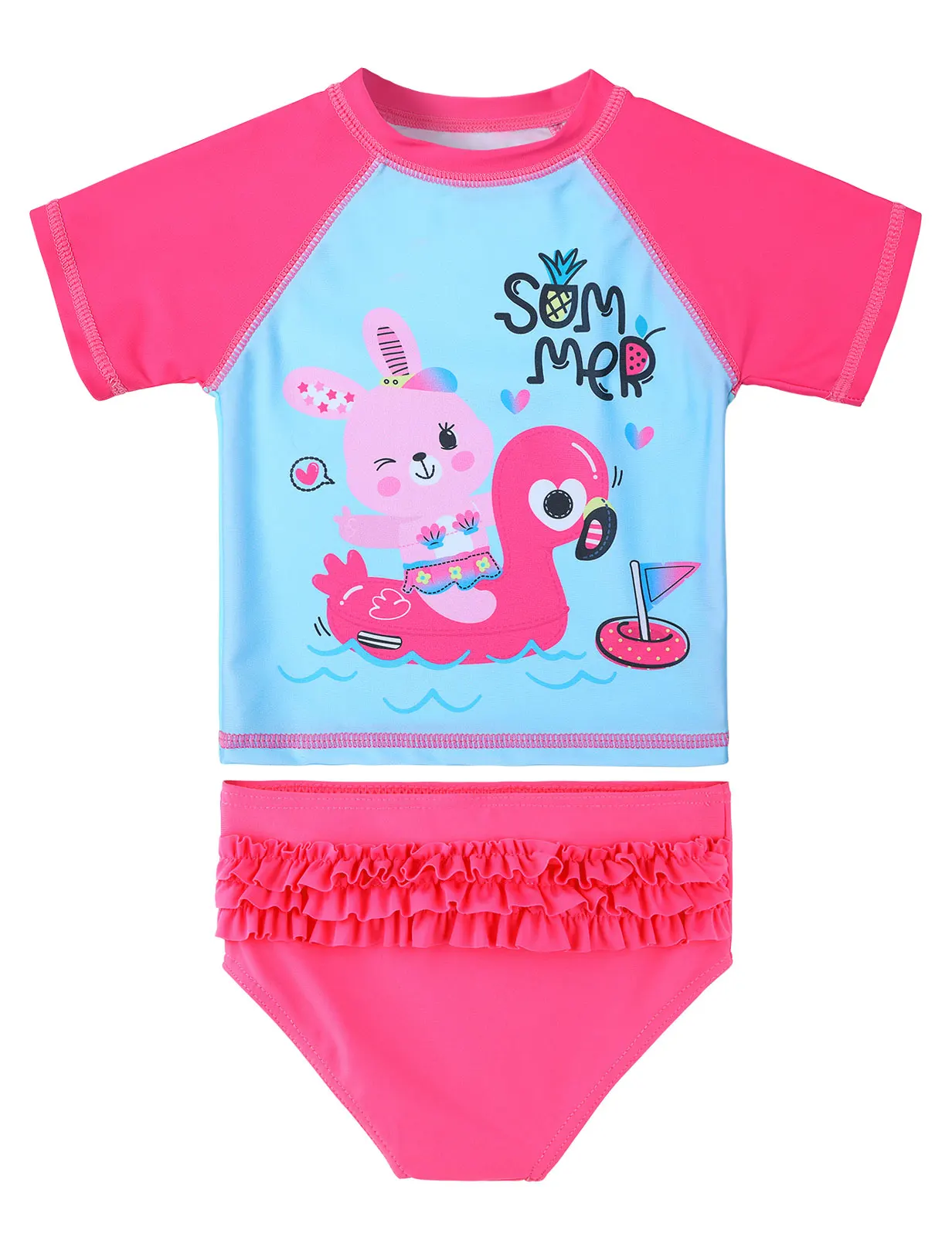 Купальник BAOHULU для маленьких девочек комплект из двух предметов с мультяшным