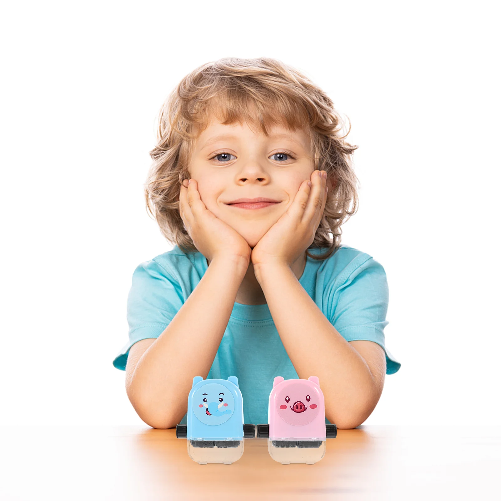 

4 Pcs Lovely Math Roller Stamp Scroll Wheel Student Accessory Small Plastic Pupils