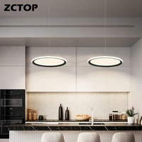 new modern minimalist led chandelier for living room dining room kitchen creative indoor lighting deco lamps with remote control