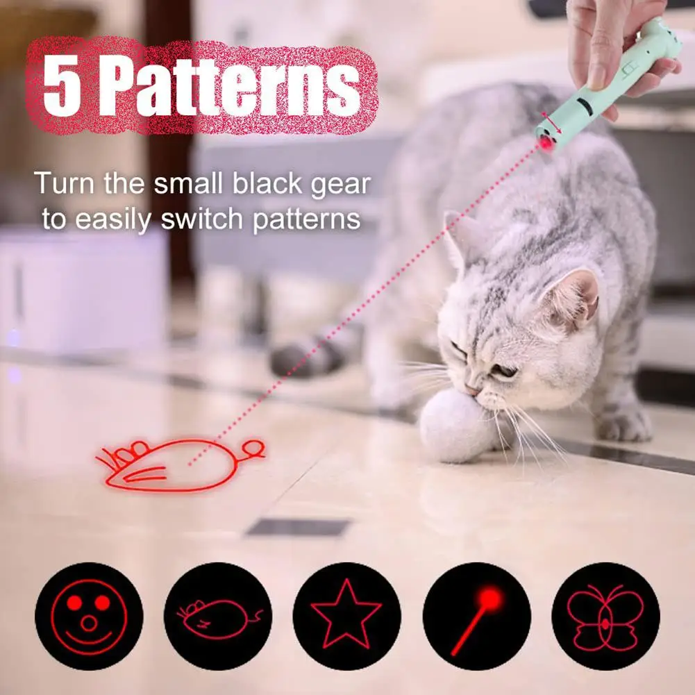

2022 Cat Usb Infrared Laser-light Pointer 5 Modes Multipurpose Rechargeable Exercises Training Tool Interative Toys